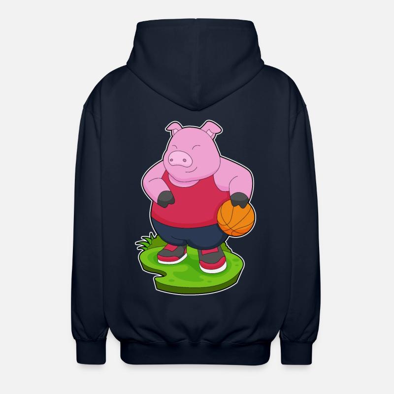 Cochon Basketteur Basketteur - Veste à capuche unisexe - marine