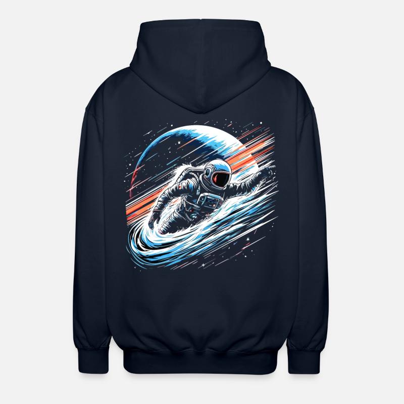 Astronaute Planète Espace - Veste à capuche unisexe - marine