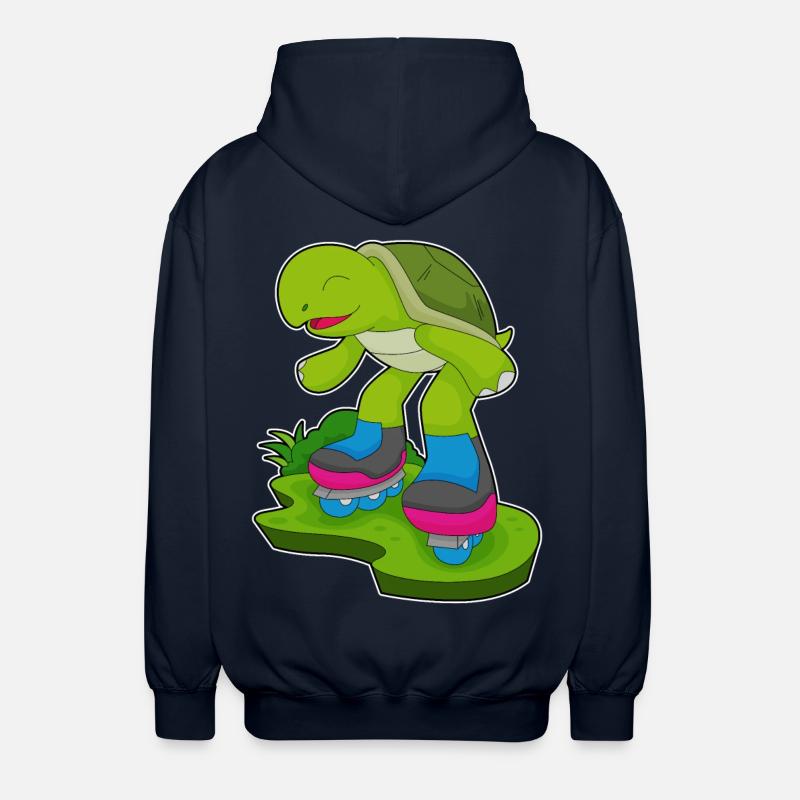 Turtle Inline skating Inline skates - Unisex Hooded Jacket - navy