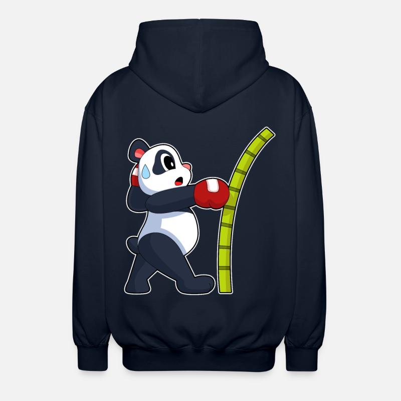 Panda Boxer Boxhandschuhe Boxen - Unisex Kapuzenjacke - Navy