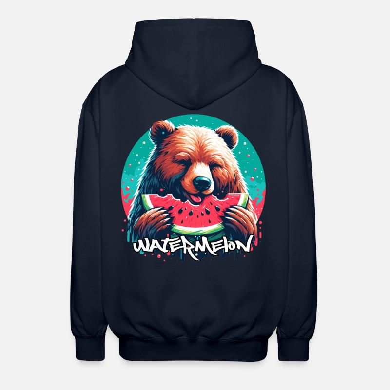 Pastèque ours cadeau délicieux - Veste à capuche unisexe - marine