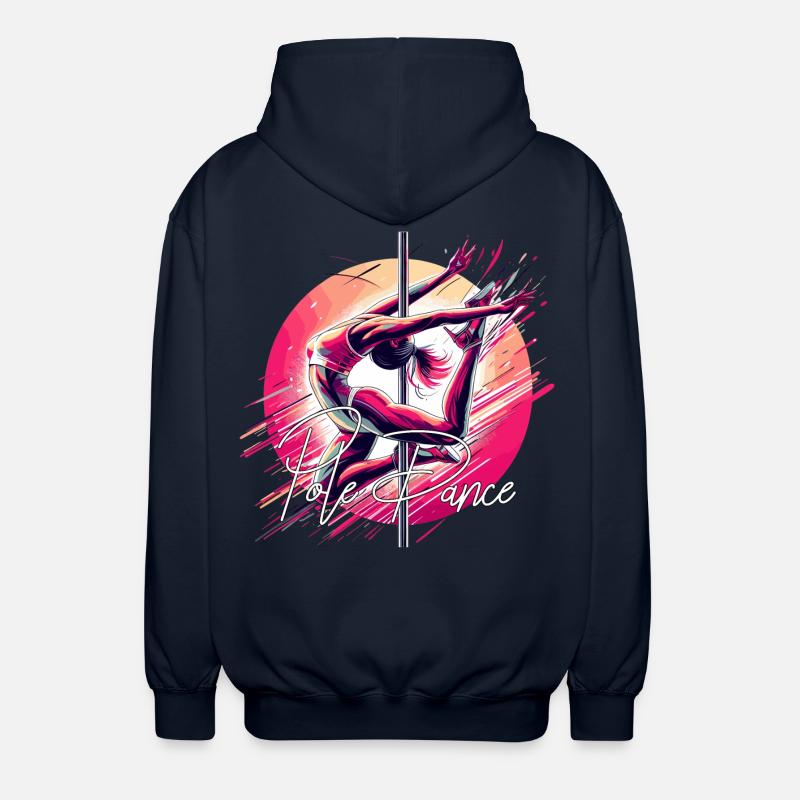Pole Dance Dynamics pink gift - Unisex Hooded Jacket - navy