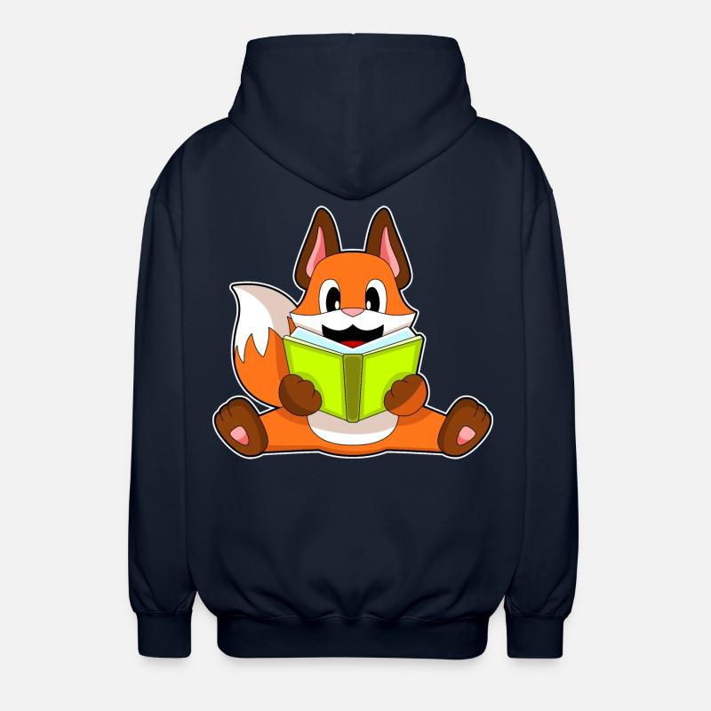 Livre de lecture Fox - Veste à capuche unisexe - marine