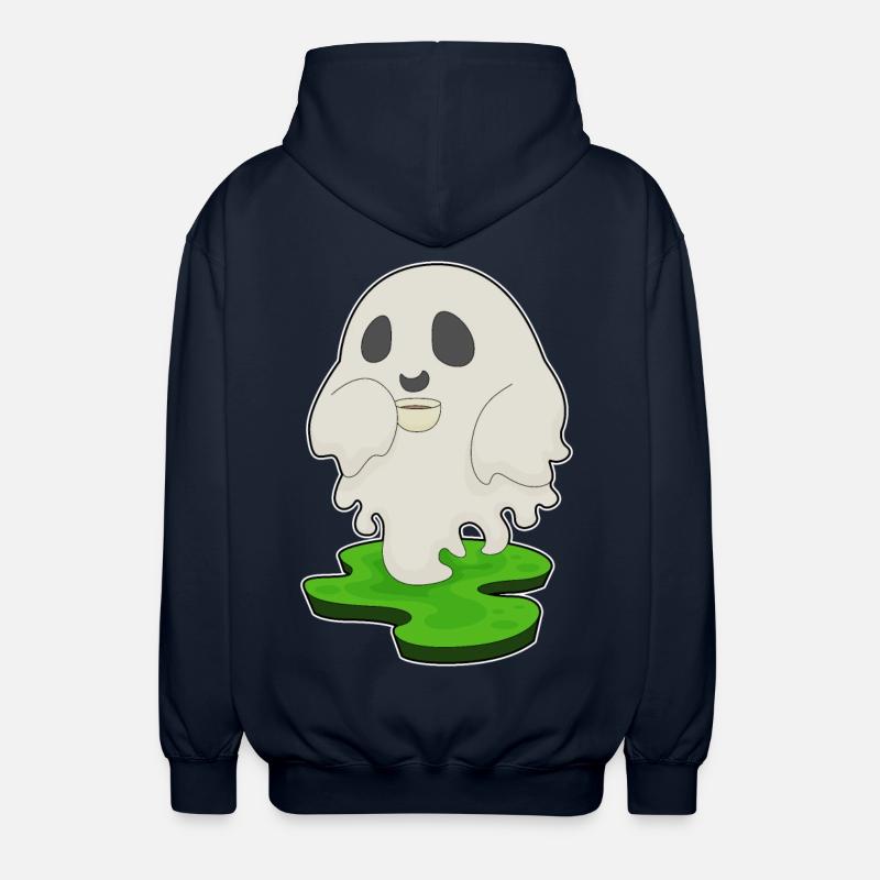 Geist Halloween Kaffee - Unisex Kapuzenjacke - Navy