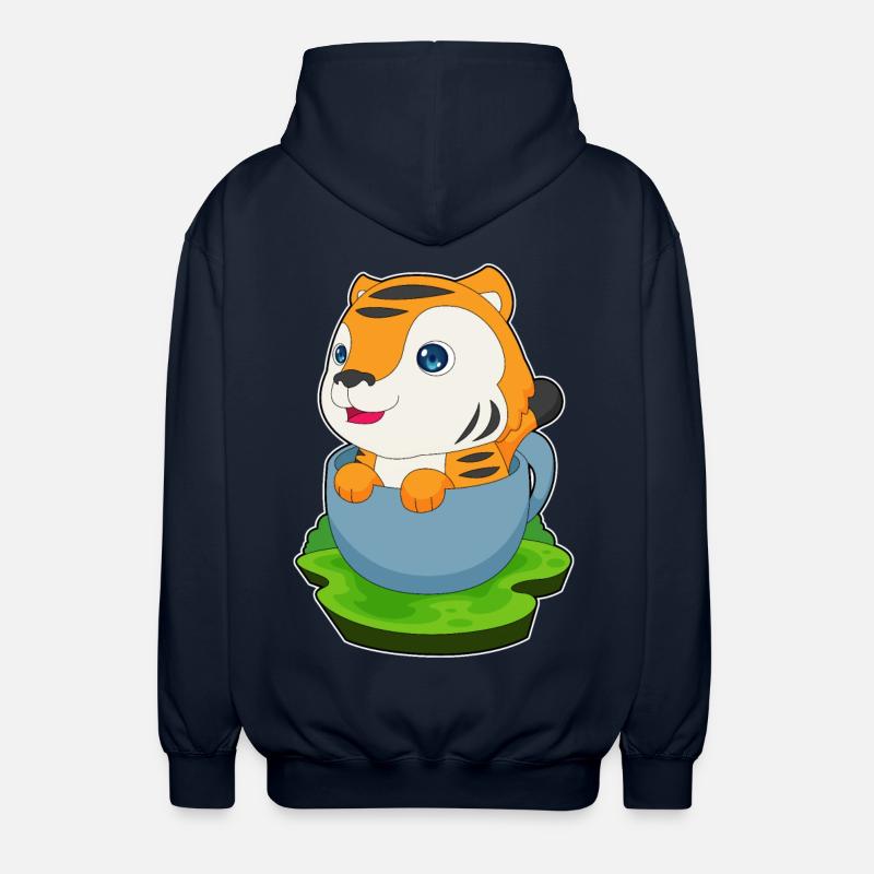 Tiger Mug - Unisex Hooded Jacket - navy
