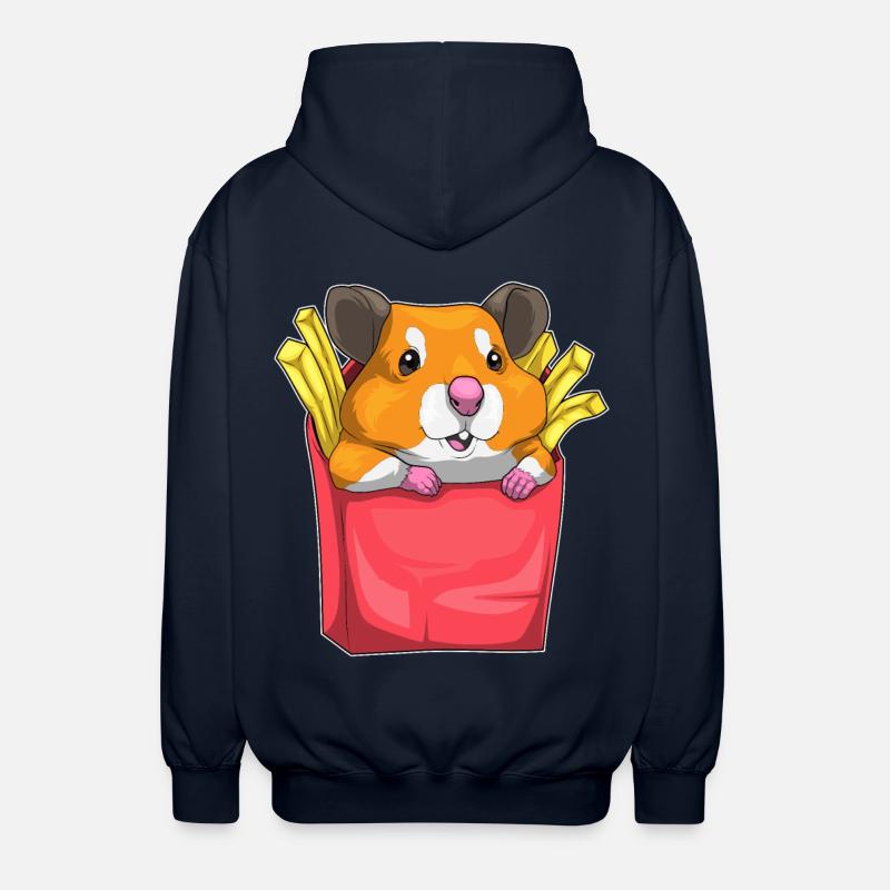 Frites de hamster - Veste à capuche unisexe - marine