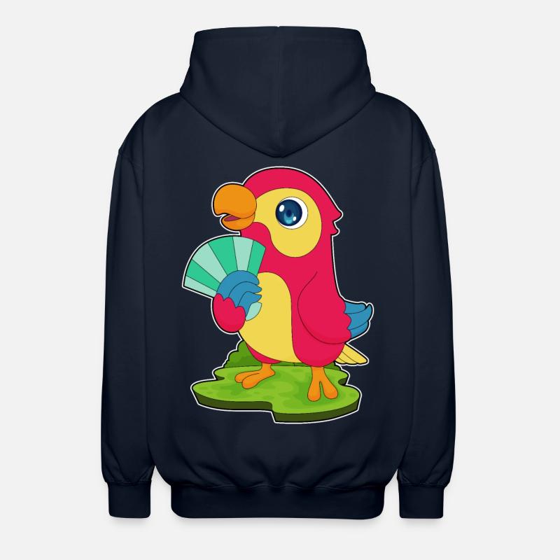 Éventail de main de perroquet - Veste à capuche unisexe - marine