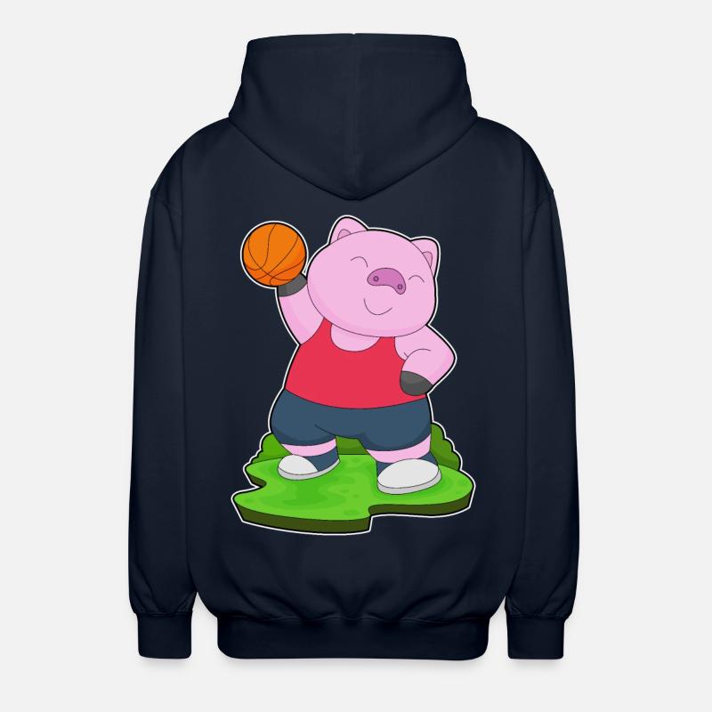 Cochon Basketteur Basketteur - Veste à capuche unisexe - marine