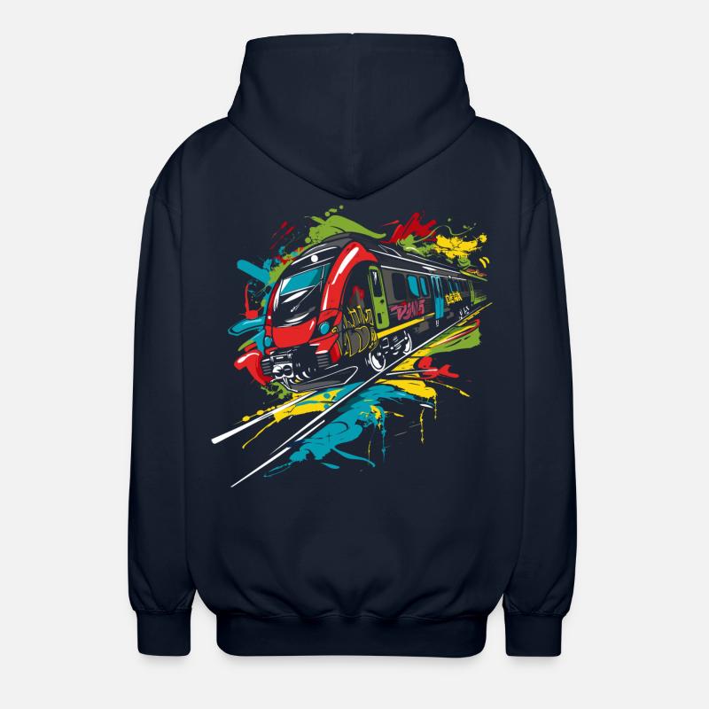 Graffiti Eisenbahn - Unisex Kapuzenjacke - Navy