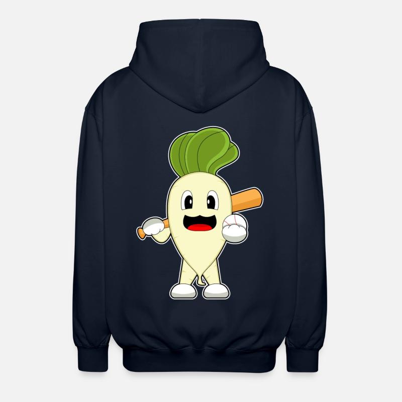 Radieschen Baseball Baseballschläger - Unisex Kapuzenjacke - Navy