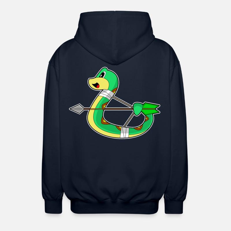 Arc d’archer serpent - Veste à capuche unisexe - marine