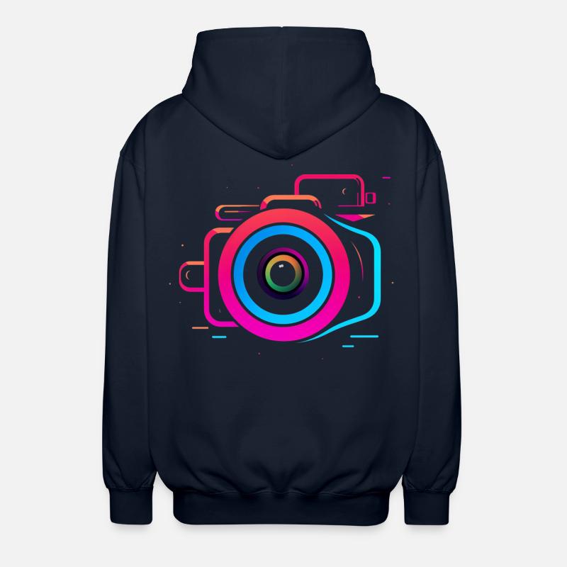 Caméra style Synthwave - Veste à capuche unisexe - marine