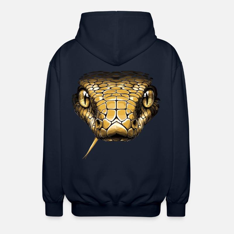 Schlange Python Kobra Mamba Klapperschlange Snake - Unisex Kapuzenjacke - Navy