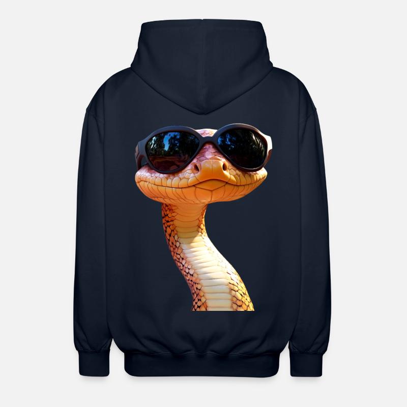 Schlange Python Kobra Mamba Klapperschlange Snake - Unisex Kapuzenjacke - Navy