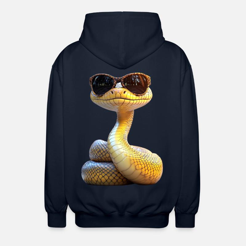 Schlange Python Kobra Mamba Klapperschlange Snake - Unisex Kapuzenjacke - Navy