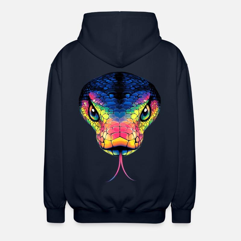 Schlange Python Kobra Mamba Klapperschlange Snake - Unisex Kapuzenjacke - Navy