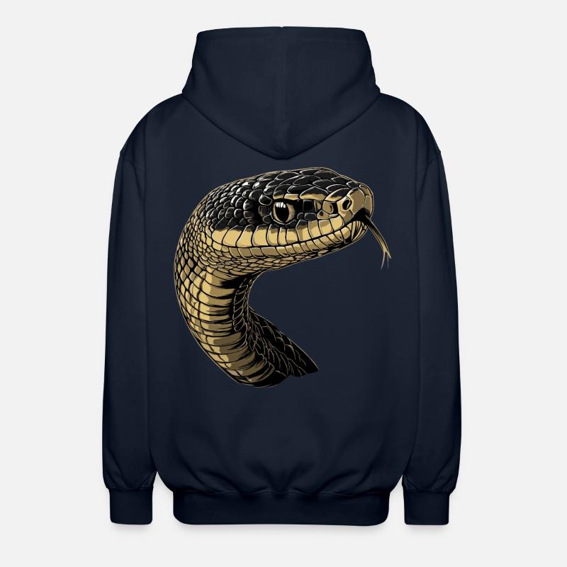 Schlange Python Kobra Mamba Klapperschlange Snake - Unisex Kapuzenjacke - Navy