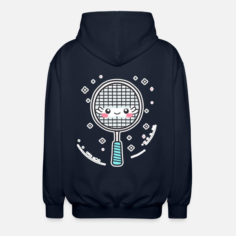 Badmintonschläger Comic Look - Unisex Kapuzenjacke - Navy