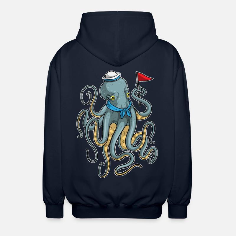Drapeau marin pieuvre - Veste à capuche unisexe - marine