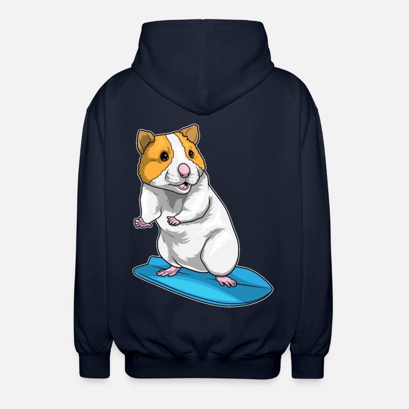 Hamster Surfer Planche de surf - Veste à capuche unisexe - marine