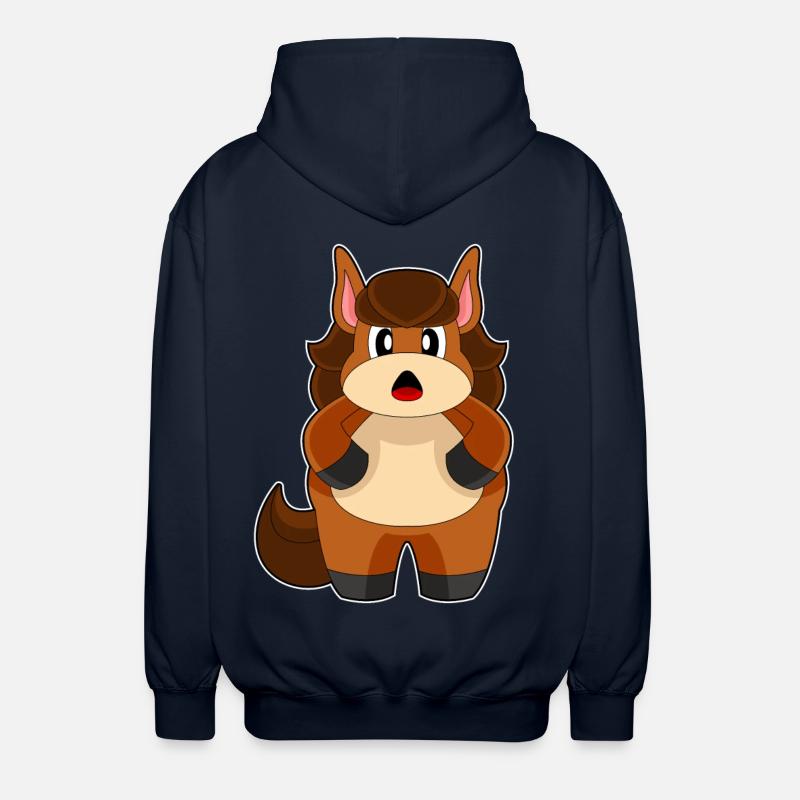 Pferd Dick - Unisex Kapuzenjacke - Navy