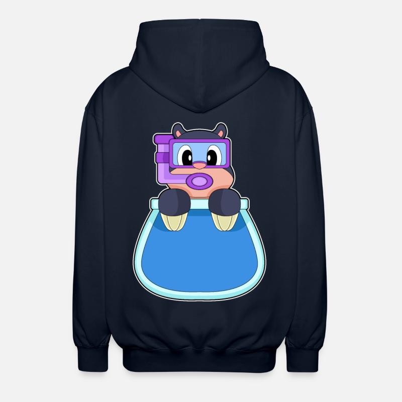 Mole Aquarium - Unisex Hooded Jacket - navy