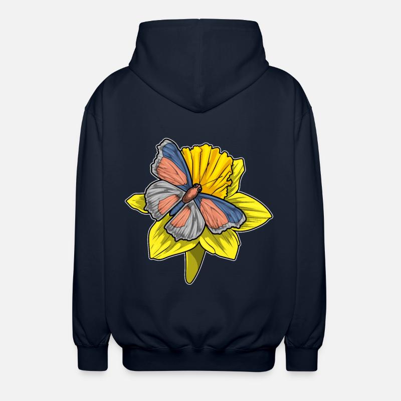 Jonquille papillon - Veste à capuche unisexe - marine
