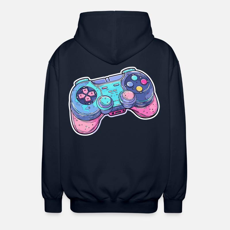 Graphismes de manette de jeu - Veste à capuche unisexe - marine
