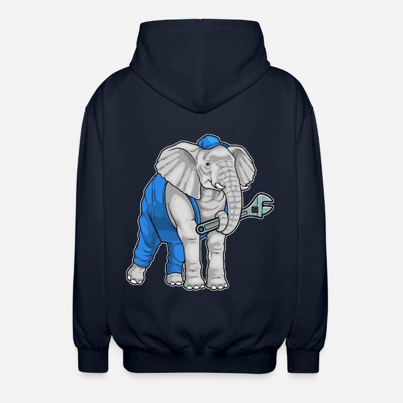 Clé mécanique éléphant - Veste à capuche unisexe - marine