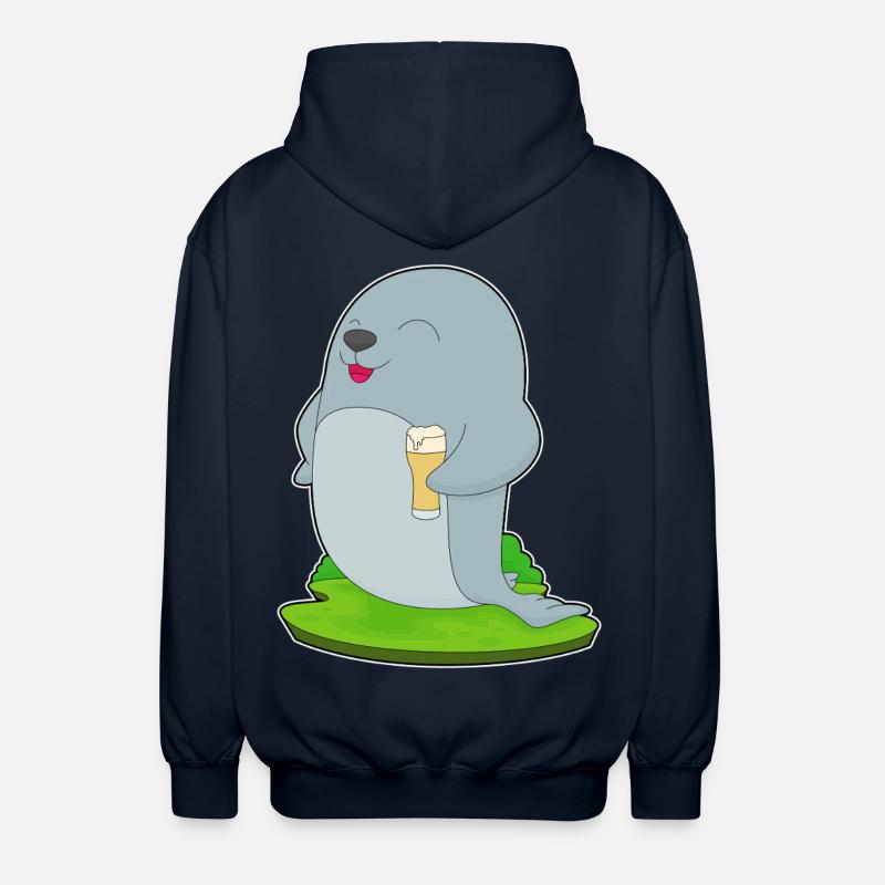 Bière de phoque - Veste à capuche unisexe - marine