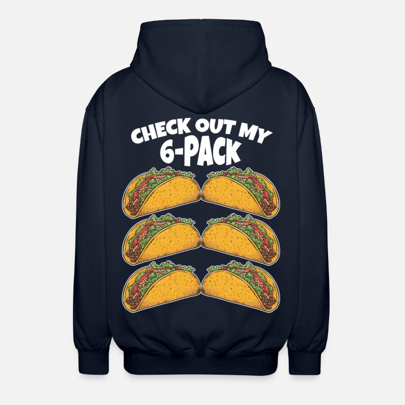 Taco 6 pack lustiger Spruch - Unisex Kapuzenjacke - Navy