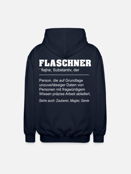 Flaschner lustige Definition - Unisex Kapuzenjacke - Navy