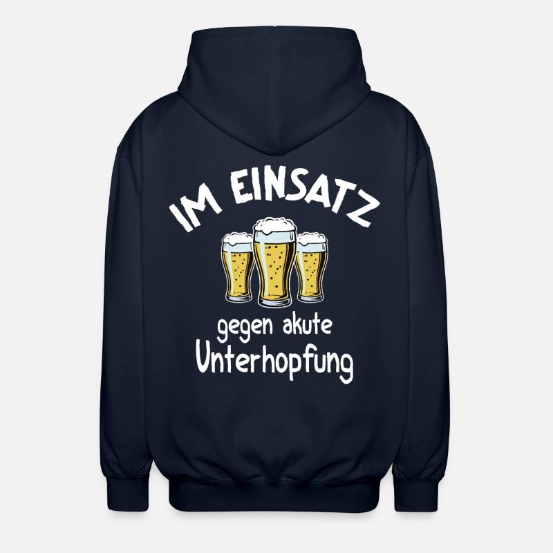 Underhopping Insert – Serveuse Bartender Bière - Veste à capuche unisexe - marine