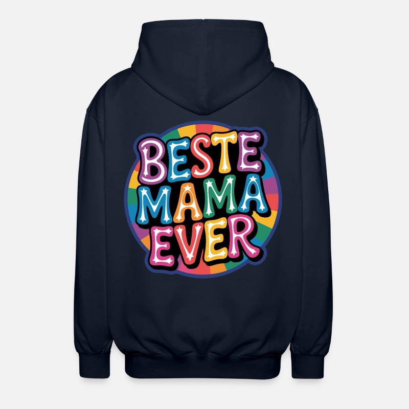 Beste Mama Ever Regenbogen Design - Unisex Kapuzenjacke - Navy