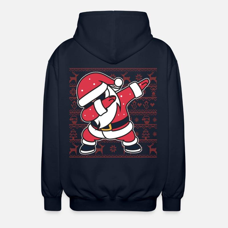 Weihnachts-Hässlicher Pullover Dab Santa's Weihnachtsgeschenk - Unisex Kapuzenjacke - Navy