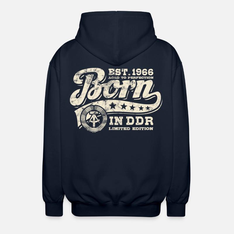 Né en RDA en 1966 - Anniversaire - Ossi Gift - Veste à capuche unisexe - marine