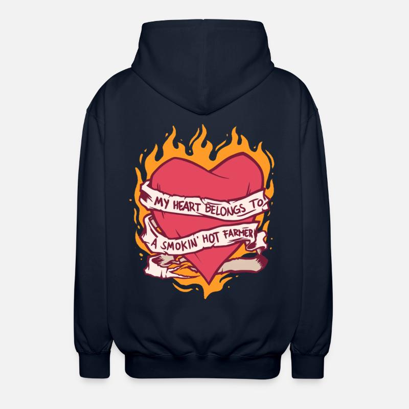 Ehefrau eines Bauern Mutter - Unisex Kapuzenjacke - Navy