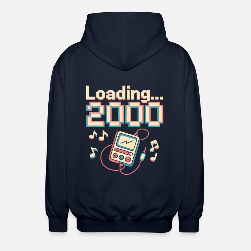 Conception de pixels Y2K – Chargement 2000 - Veste à capuche unisexe - marine