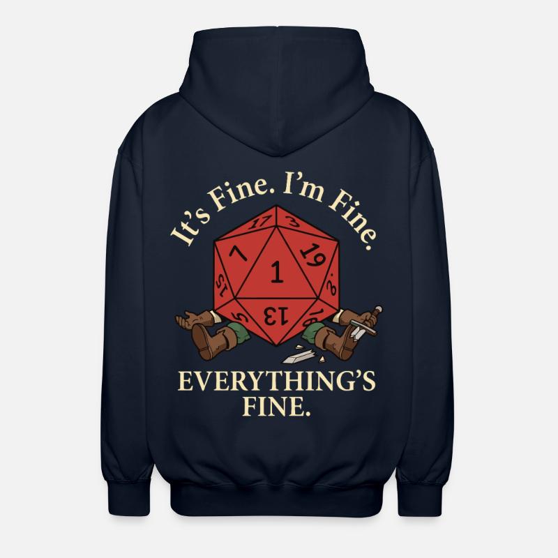 Everything okay! – Critical Failure RPG - Unisex Hooded Jacket - navy