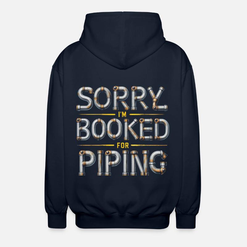 Pipe Layer Pipeline Builder - Unisex Hooded Jacket - navy