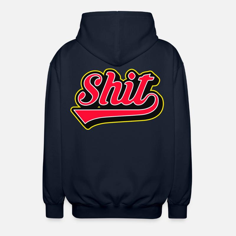 Shit Word Script Logo - Unisex Hooded Jacket - navy