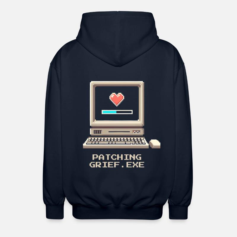 Patch Grief | Undertaker Irony - Unisex Hooded Jacket - navy