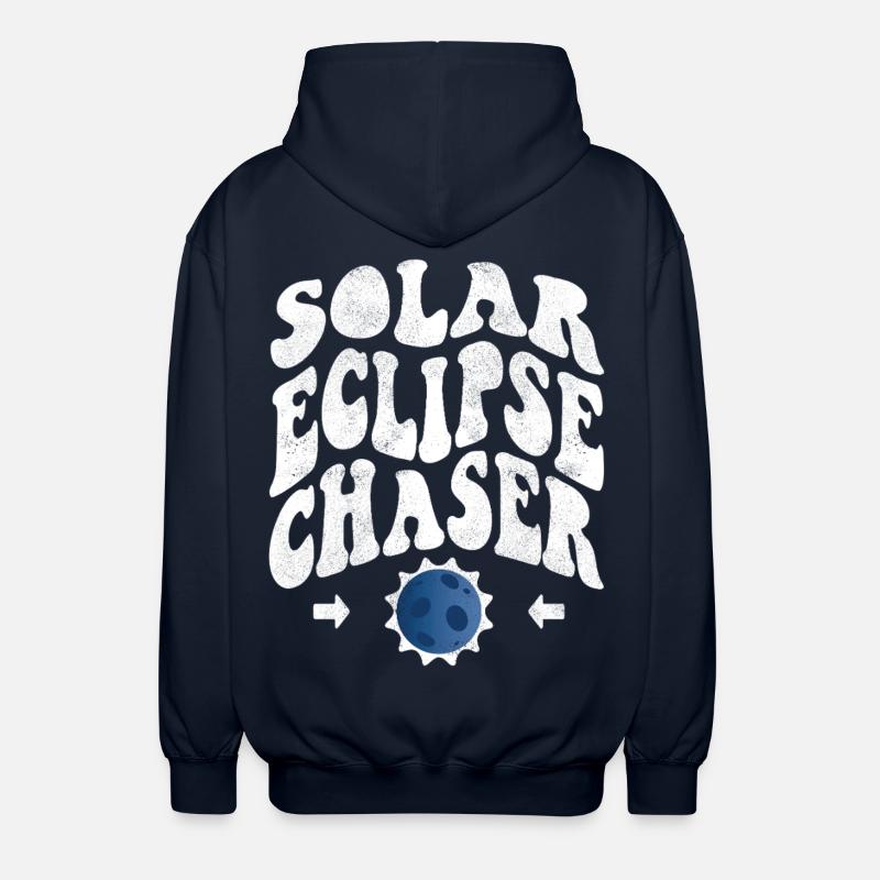 Solar eclipse chaser weiss - Unisex Kapuzenjacke - Navy