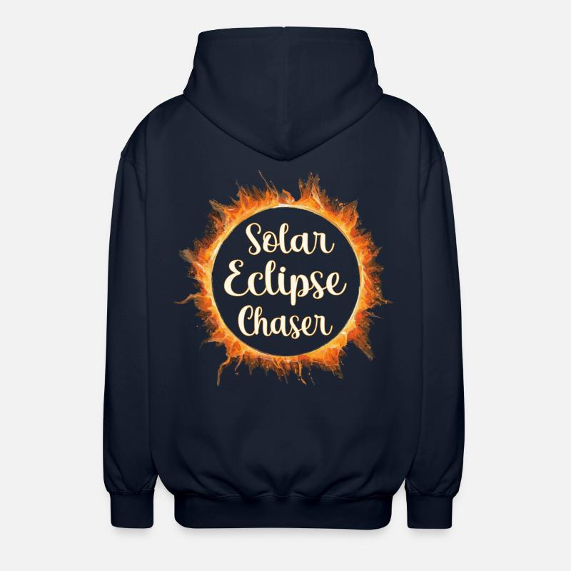 Solar eclipse chaser - Unisex Hooded Jacket - navy