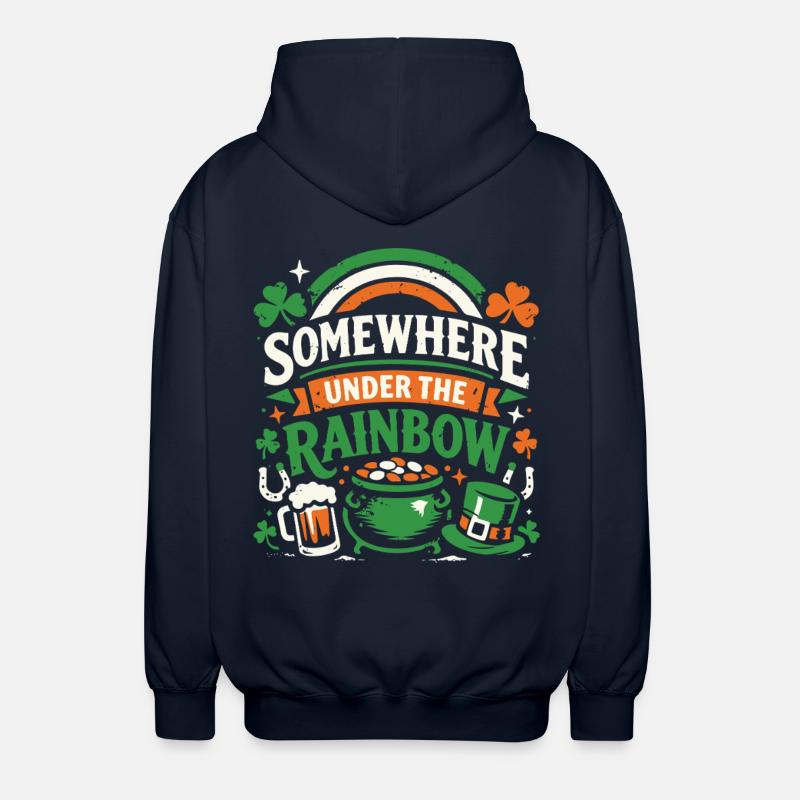 Under The Rainbow | St. Patrick's Day - Unisex Kapuzenjacke - Navy