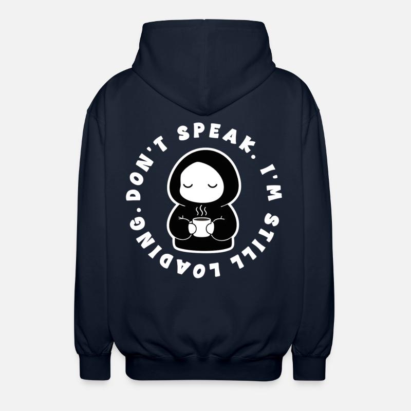 Cafe I'm Still Loading Manga - Unisex Hooded Jacket - navy