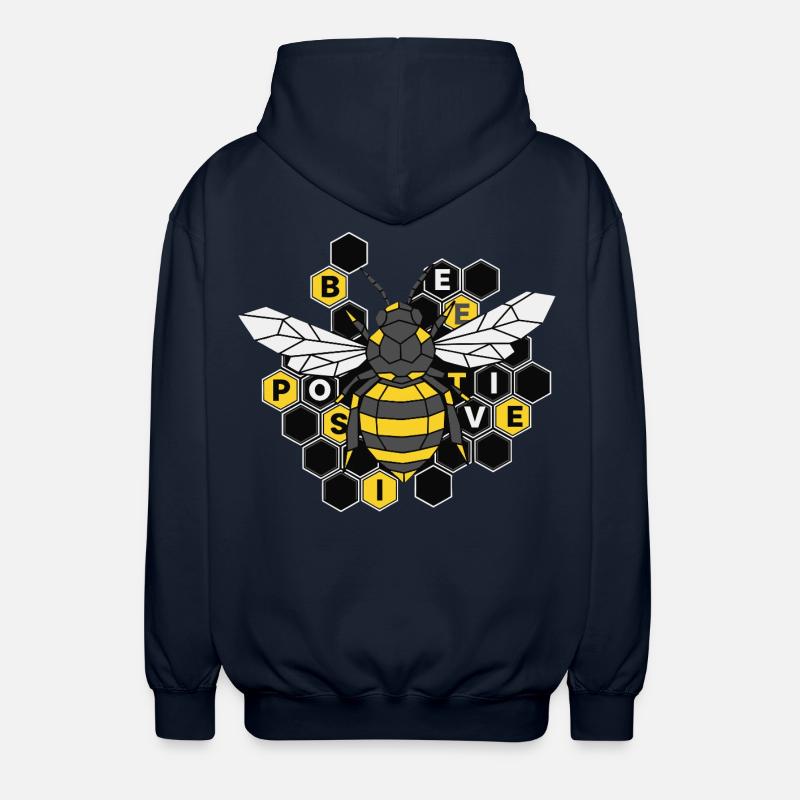 Bee Positive Bee Beekeeper - Unisex Hooded Jacket - navy