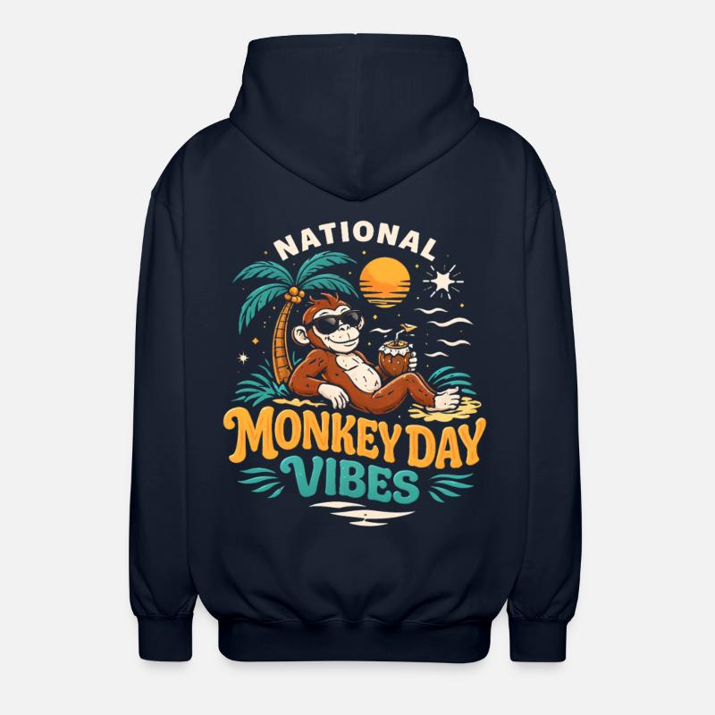 Monkey Day Monkey Day - Unisex Hooded Jacket - navy