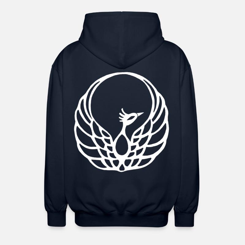 White Phoenix - Unisex Hooded Jacket - navy