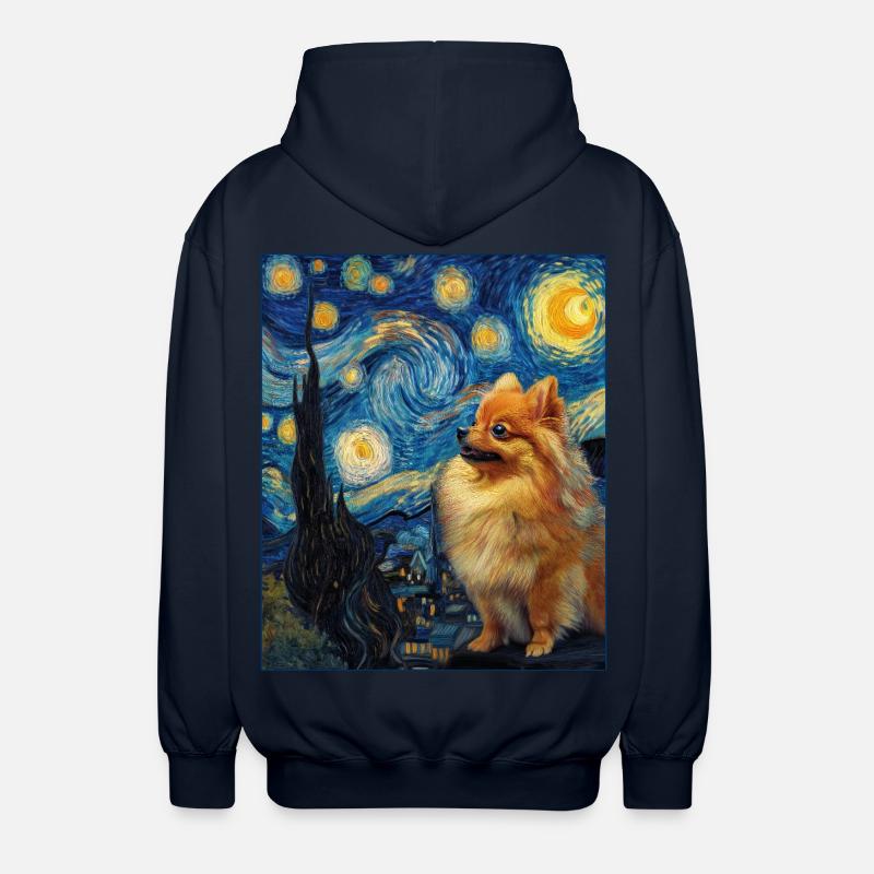 Zwergspitz Spitz Pomeranian - Veste à capuche unisexe - marine